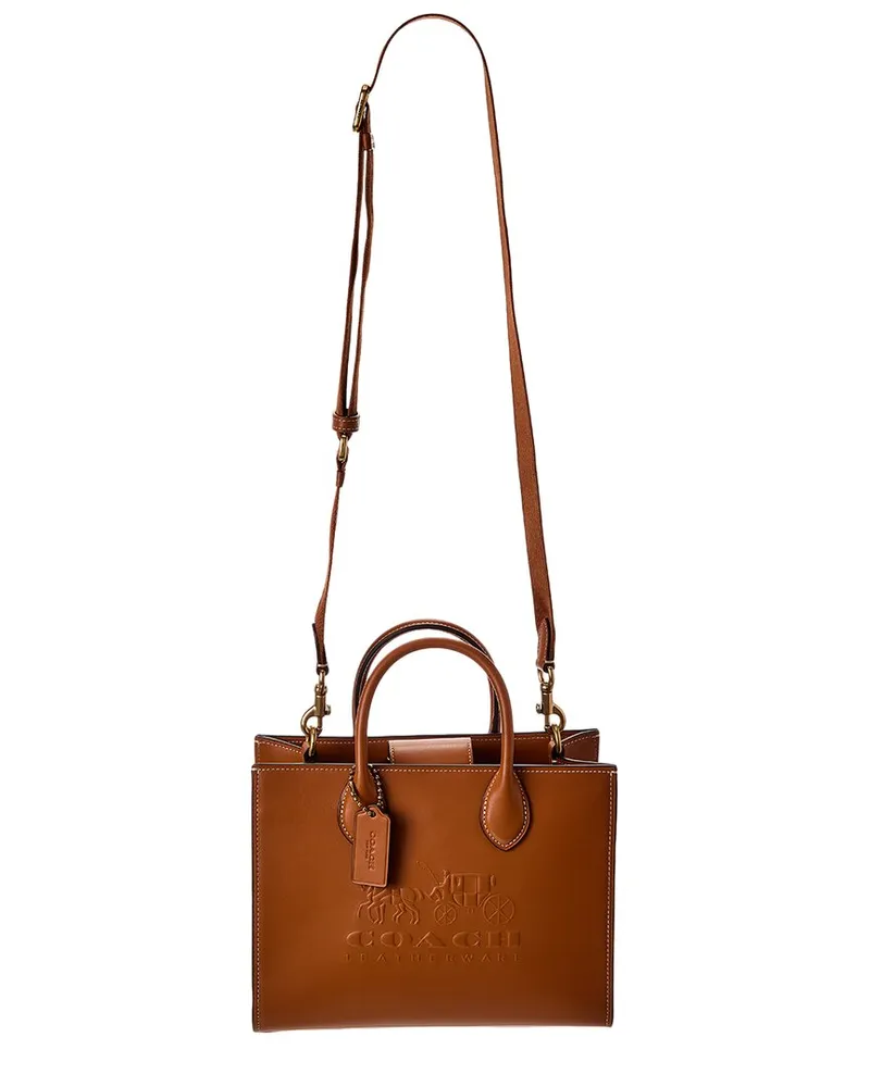 Coach Ace Leather Tote 26 Brown