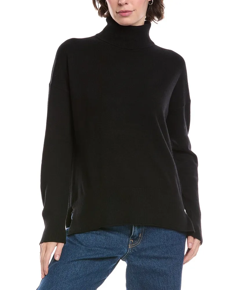 Theory Karenia Turtleneck Cashmere Sweater Black
