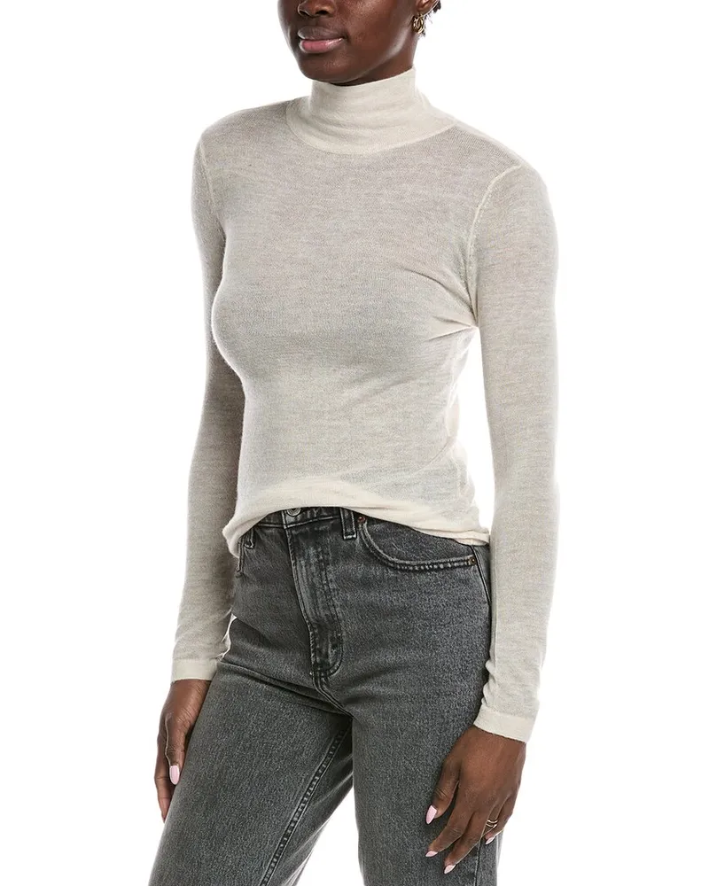 Autumn Cashmere Second Skin Sheer Mock Cashmere Sweater Nocolor