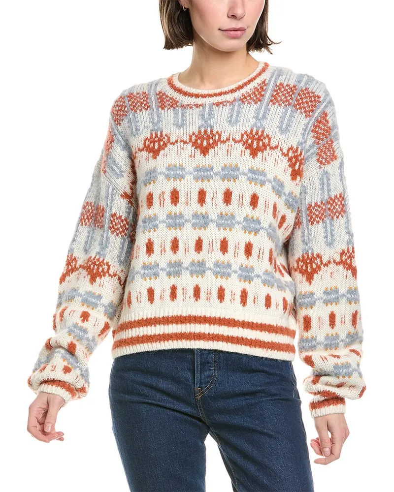 Mother Wool-Blend Pullover Beige