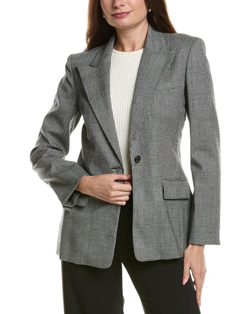 Michael Kors Georgina Wool & Silk-Blend Blazer Gray
