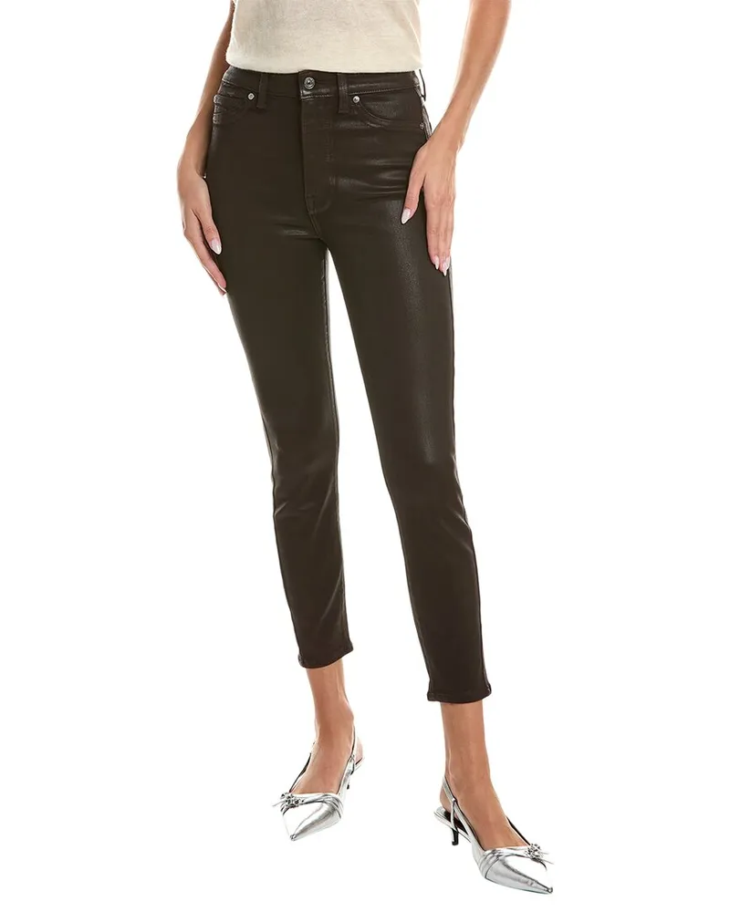 7 for all mankind High-Waist Chocolate Coated Ankle Skinny Jean Nocolor
