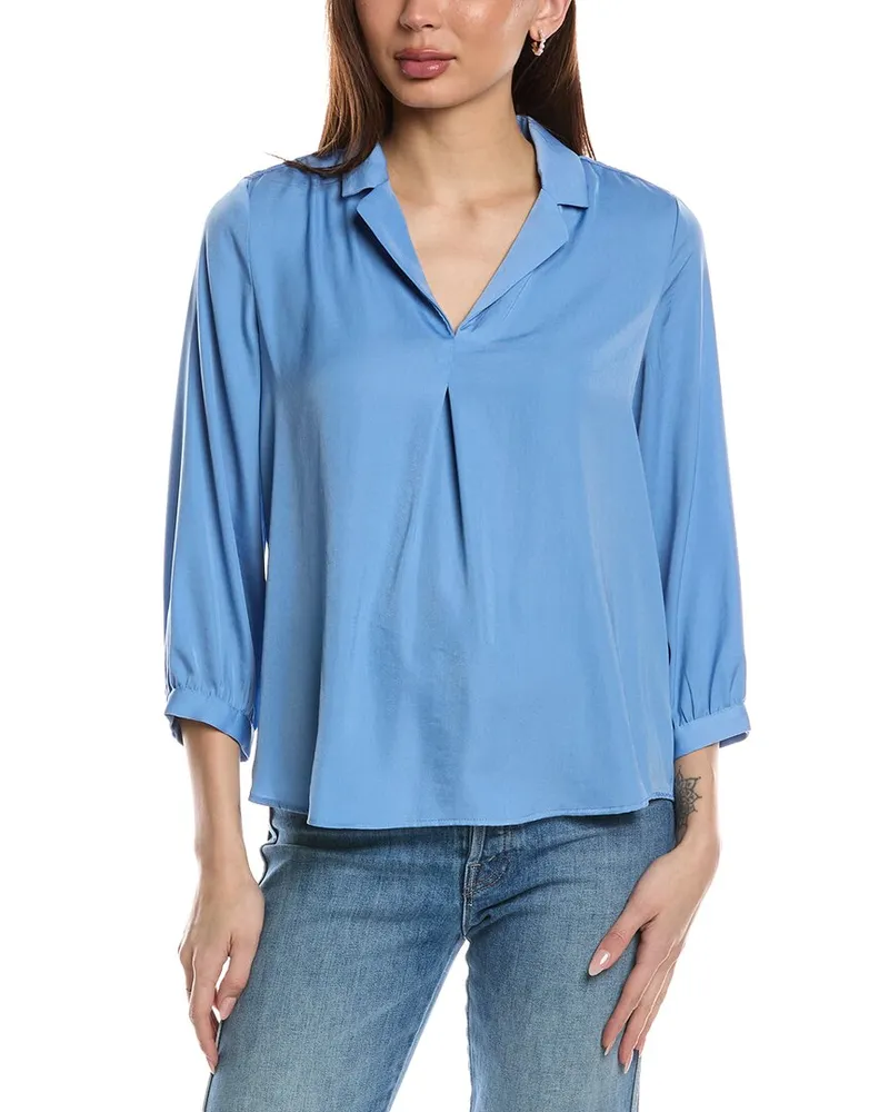 Vince Camuto Shirttail Blouse Blue