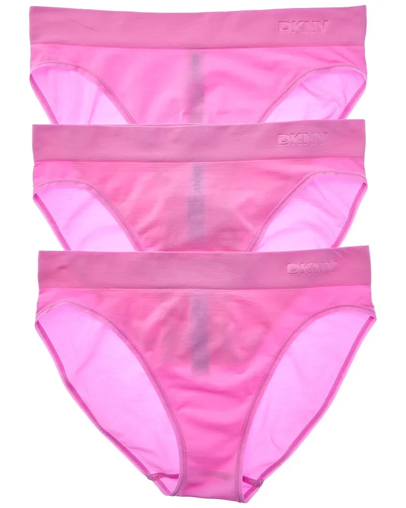 DKNY 3pk Seamless Litewear Hi-Cut Bikini Purple
