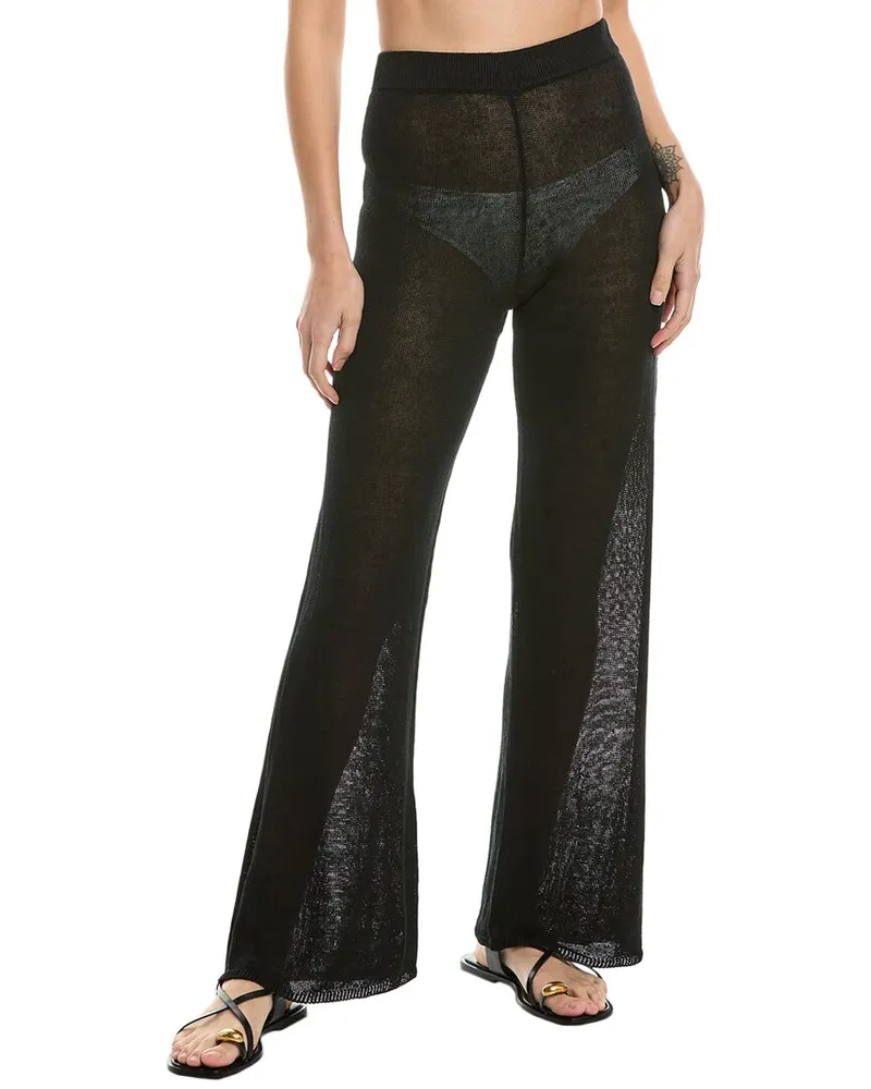 Solid and Striped x Sofia Richie Grainge The Faye Linen-Blend Pant Black