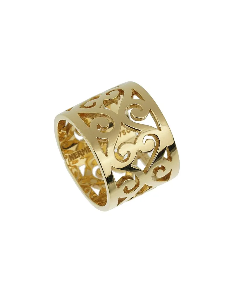 Hermès 18K Paris Openwork Ring (Authentic Pre-Owned 