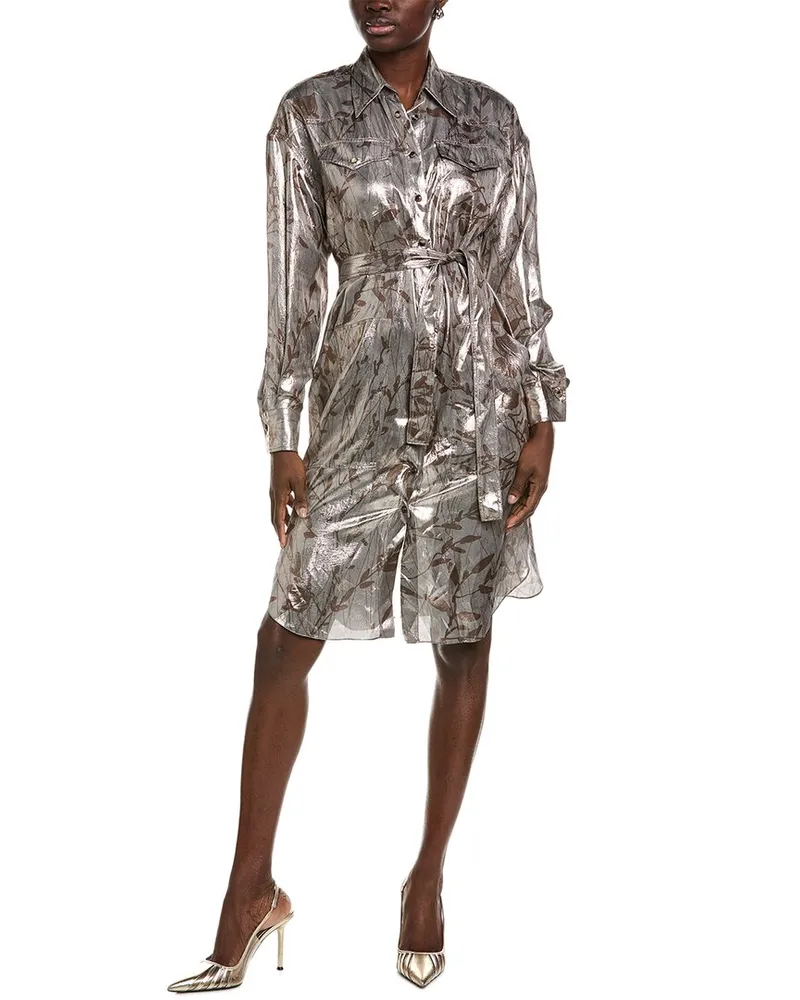 Brunello Cucinelli Silk-Blend Shirtdress Nocolor