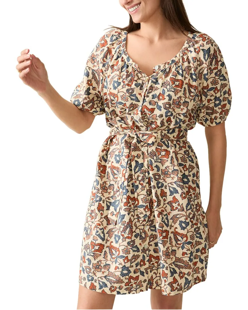 Faherty Carmel Linen-Blend Dress Nocolor