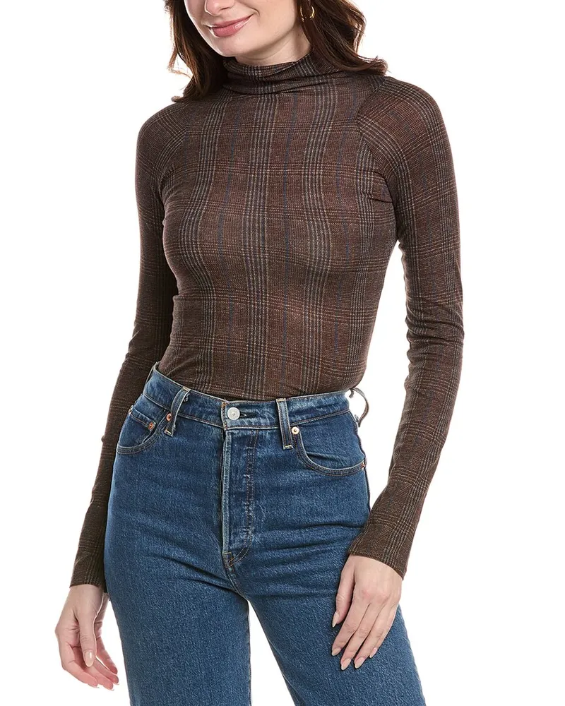 Rag & Bone Shaw Paneled Top Brown