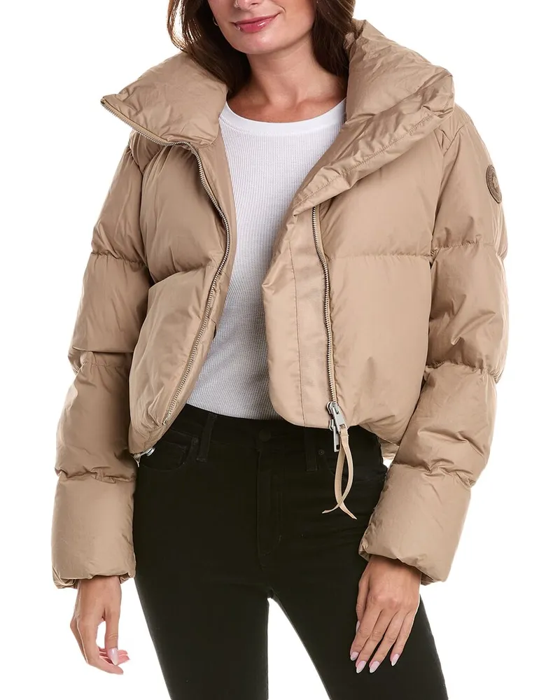 Canada Goose Garnet Quilted Down Jacket Beige