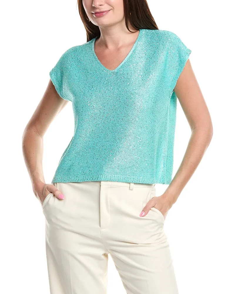 Vince Camuto Sequin Sweater Blue