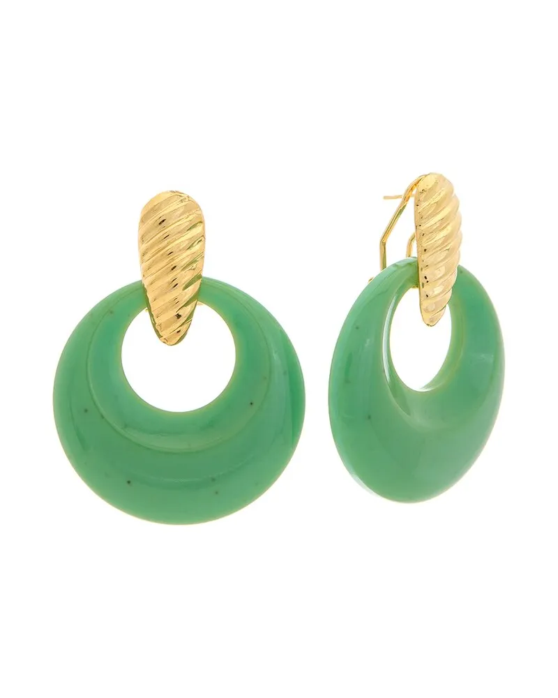 Kenneth Jay Lane Plated Door Knocker Earrings Nocolor