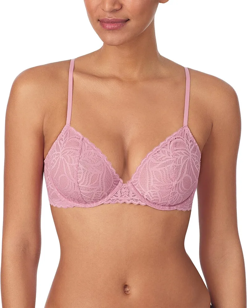 DKNY Deco Lace Unlined Bra Purple