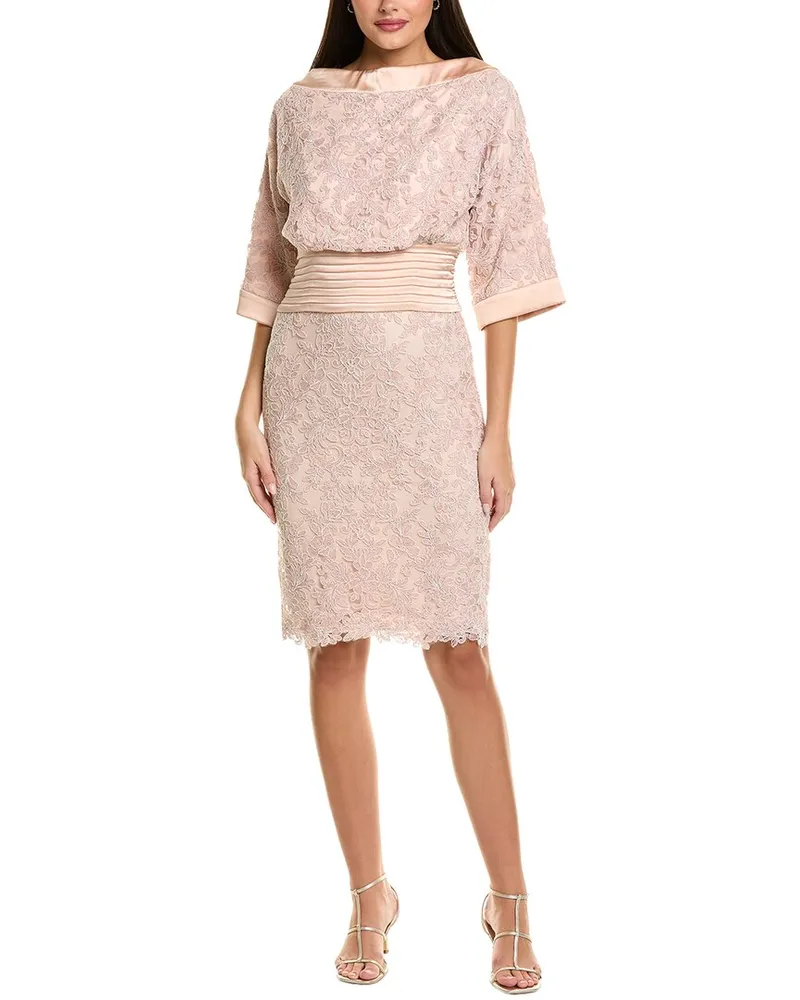 Tadashi Shoji Embellished Midi Dress Pink