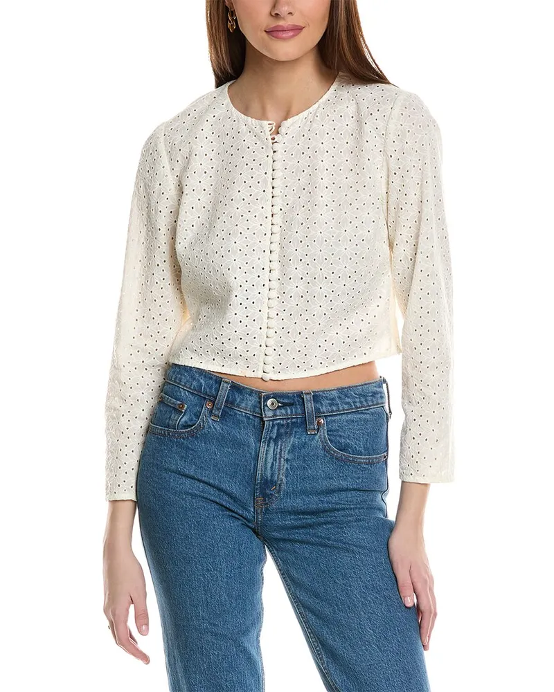 Frame Denim FRAME Eyelet Jacket White