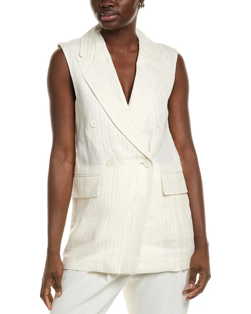 Peserico Linen-Blend Vest White