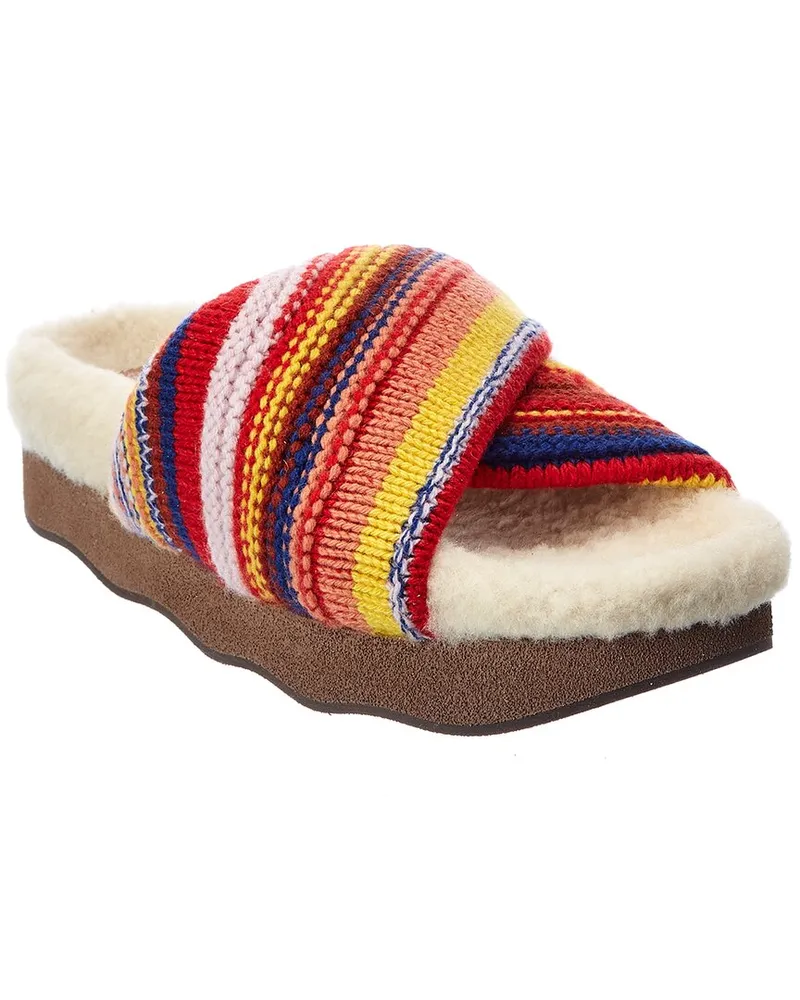 Chloé Wavy Slide Red