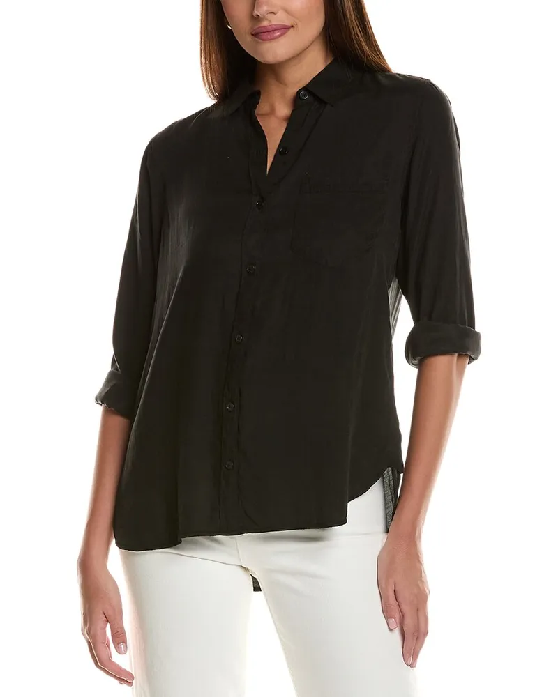 Bella Dahl Boyfriend Button-Up Shirt Black