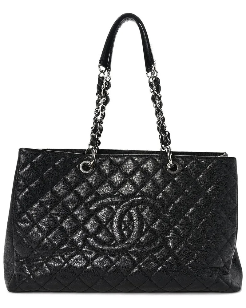 Chanel Black Caviar Quilted Leather XL Grand Shopping Tote GST (Authentic Pre-  Loved Nocolor