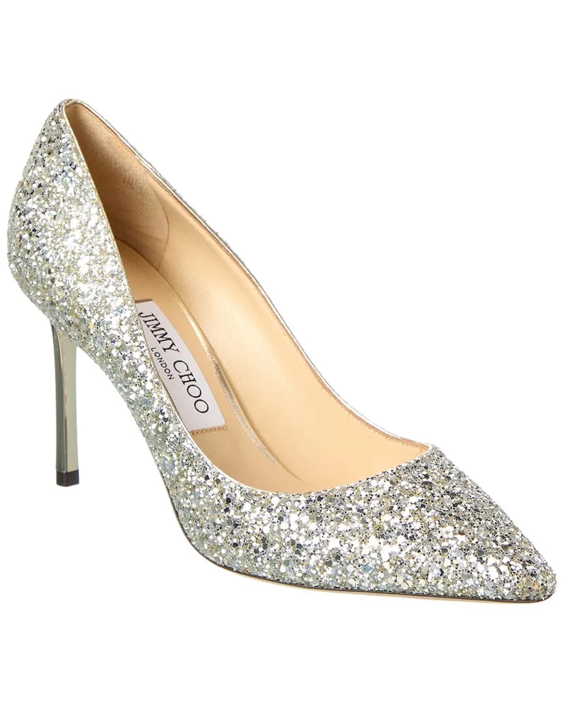 Jimmy Choo Romy 85 Glitter Pump Gold