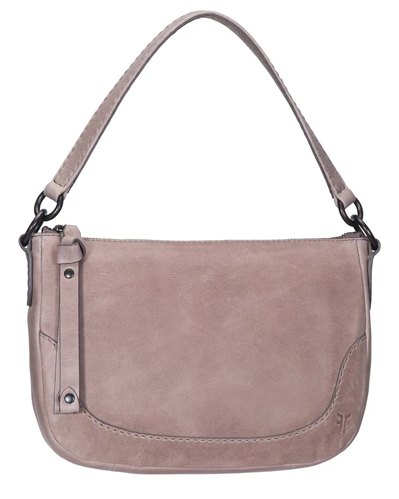 Frye Melissa Leather Crossbody Grey