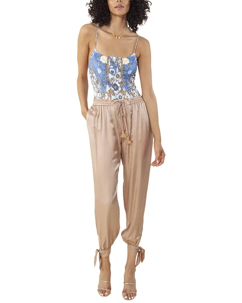 Hale Bob Cuffed Silk-Blend Pant Nocolor
