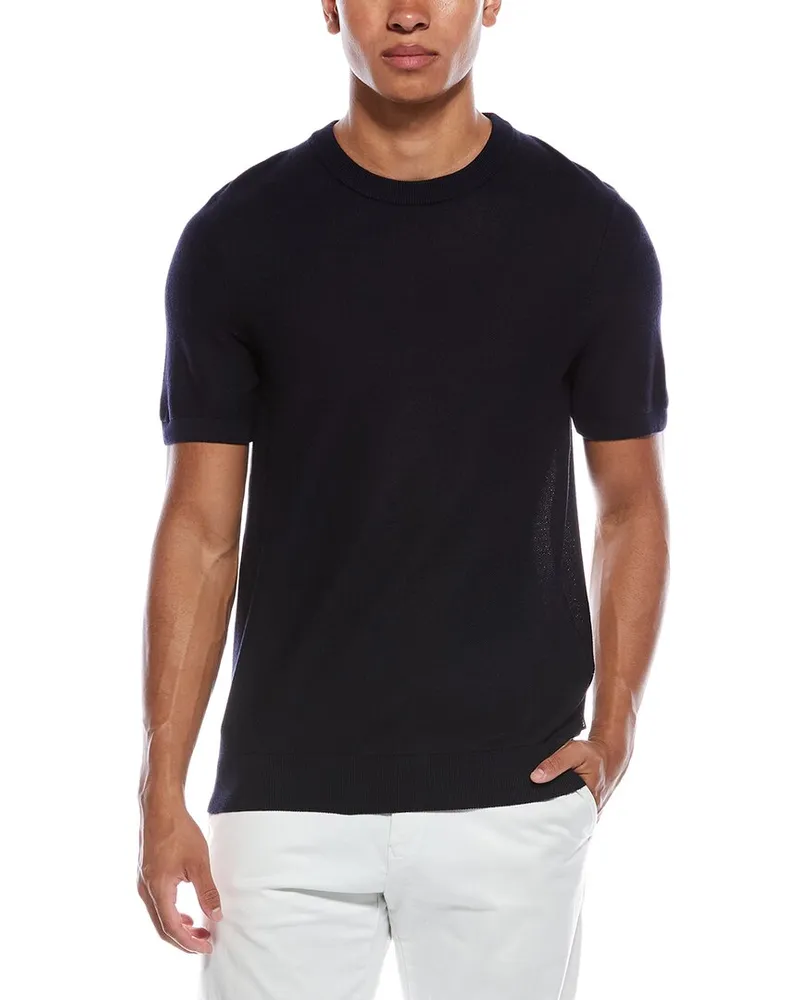 HUGO BOSS Tantino Textured T-Shirt Blue