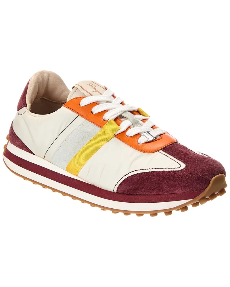 Ferragamo Iulio Suede Sneaker Purple