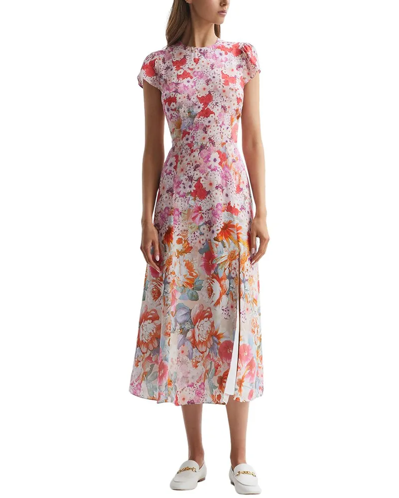 Reiss Ivy Floral Ombre Midi Dress Nocolor