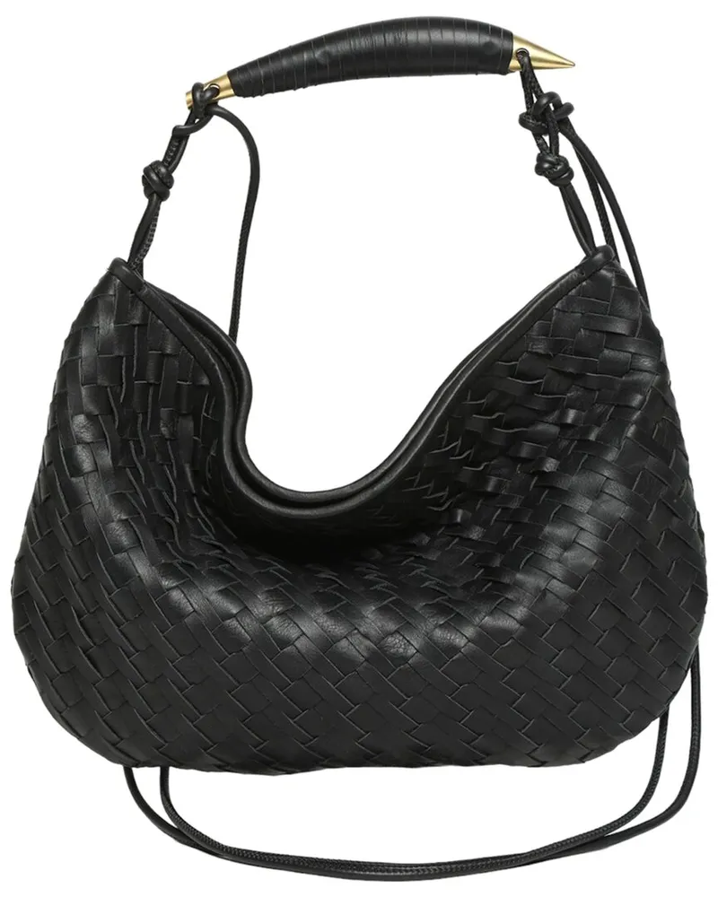 Walter Baker Hazel Woven Leather Hobo Black