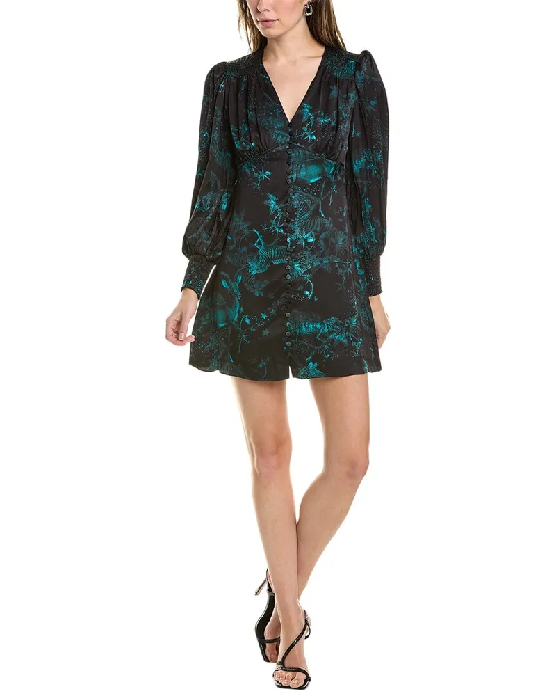 AllSaints Auden Cosmic Mini Dress Green