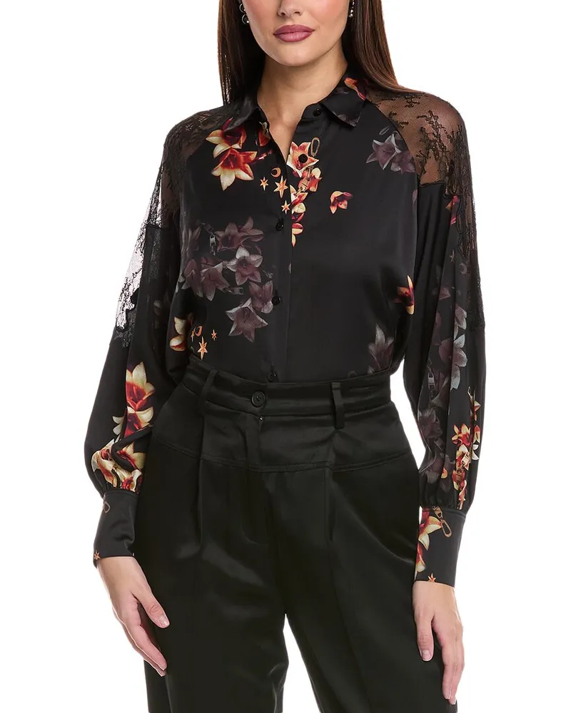 AllSaints Oana Stargazer Shirt Black