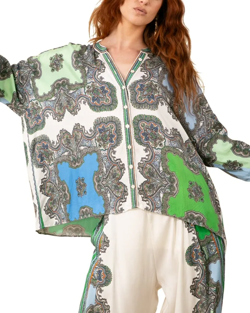 Hale Bob Avianna Blouse Blue