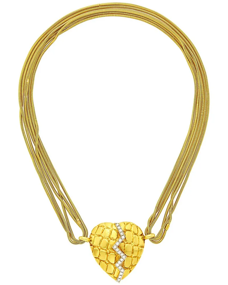 Gucci 18K 0.50 ct. tw. Diamond Heart Pendant Necklace (Authentic Pre-Loved Nocolor
