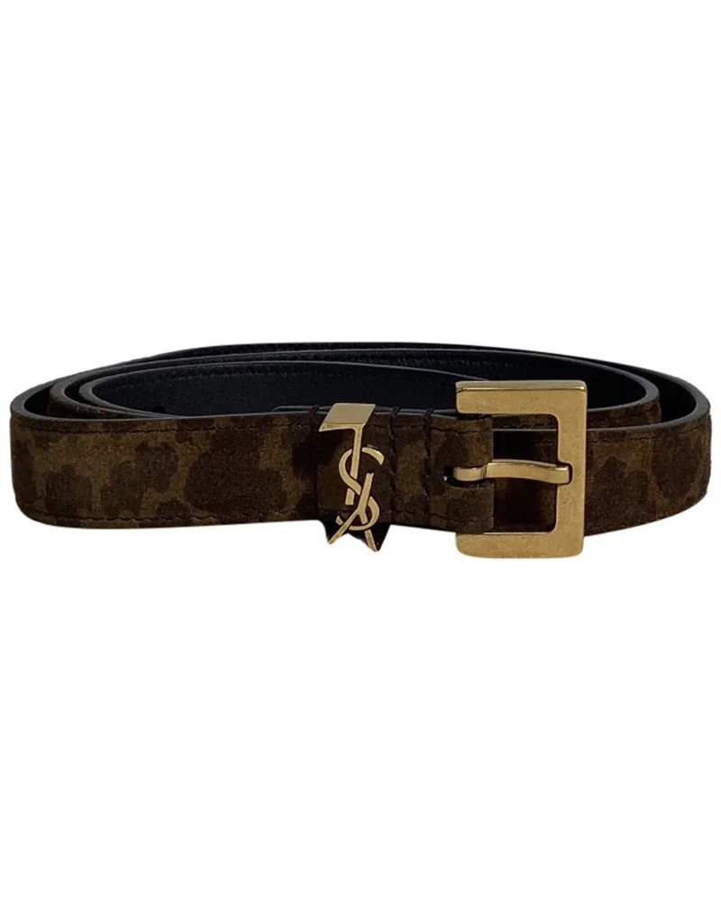 Saint Laurent Logo-Embellished Belt, Size INT Authentic Pre-Loved Nocolor