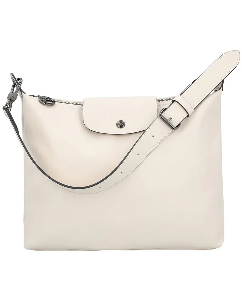 Longchamp Le Pliage Xtra Medium Leather Hobo Bag White