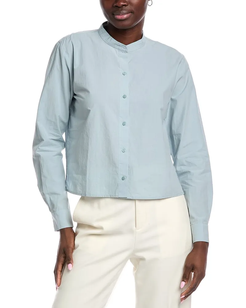 Eileen Fisher Mandarin Collar Shirt Nocolor