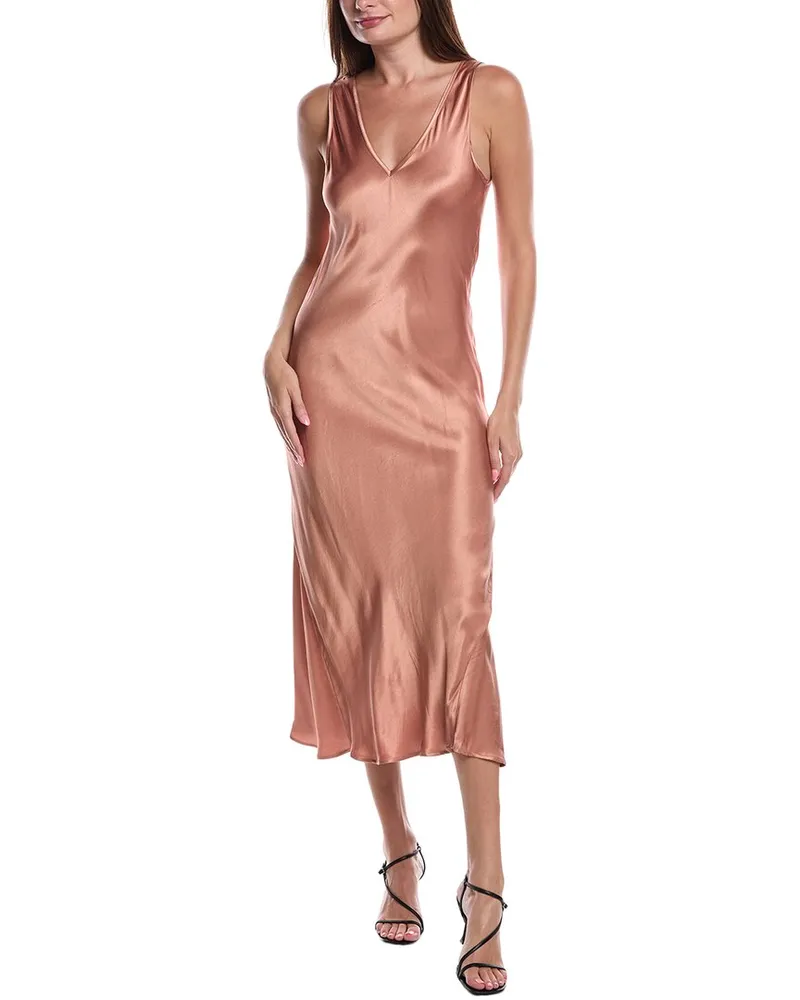 Nation Ltd Jhene V-Neck Slip Dress Brown