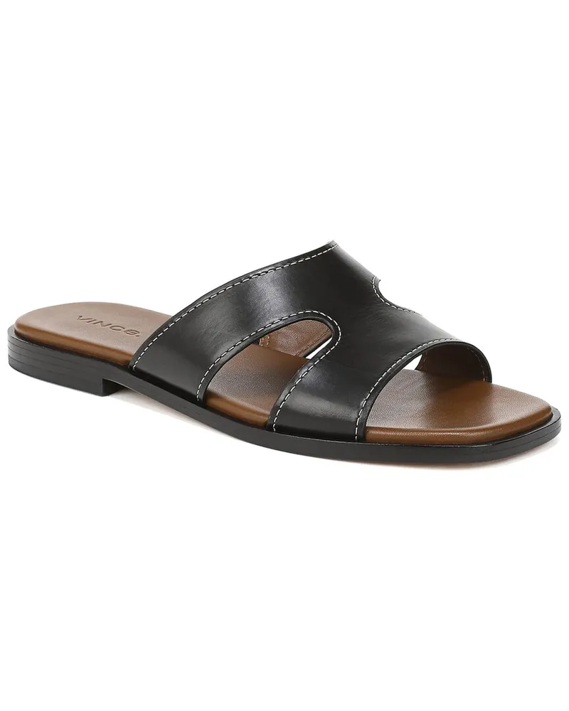 Vince Meyers Leather Slide Black