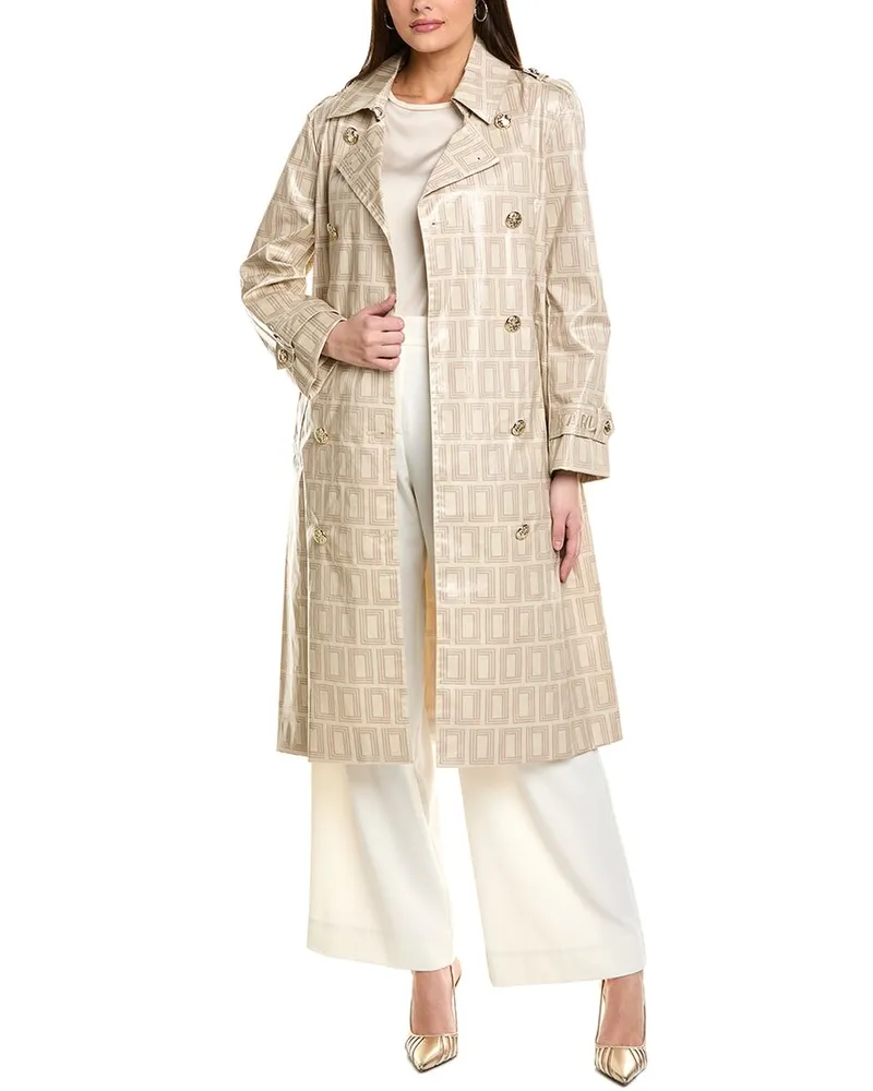 Karl Lagerfeld Double L Trench Coat Grey