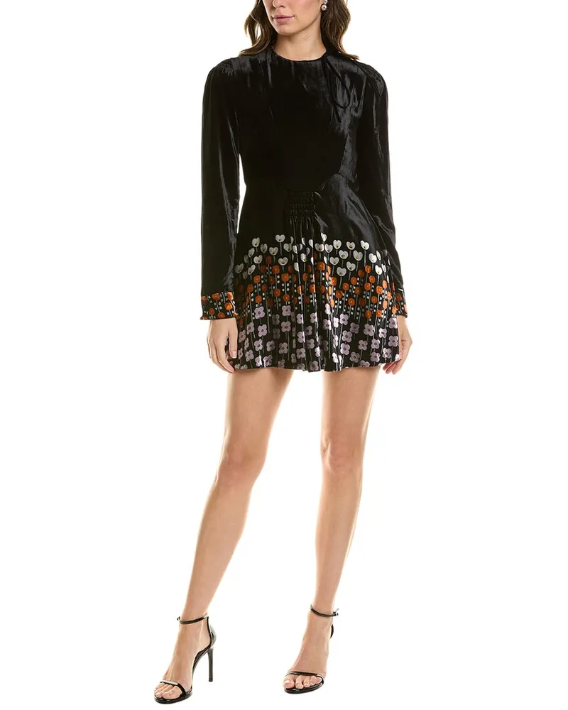 Valentino Garavani Silk-Blend Shift Dress Black