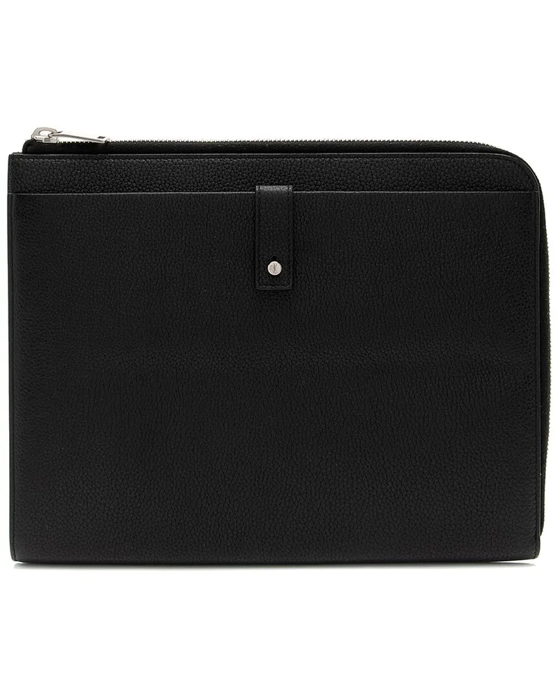Saint Laurent Black Leather Zip Pouch (Authentic Pre-Loved Nocolor
