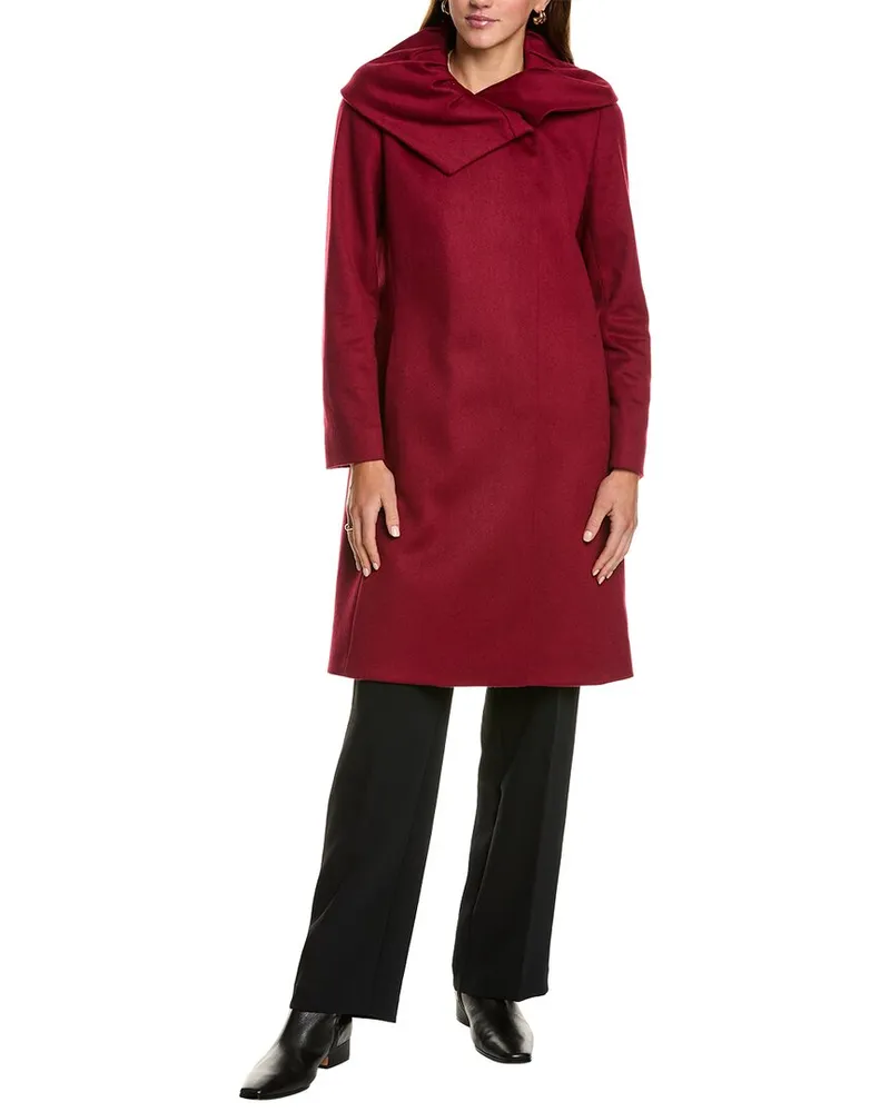 Cinzia Rocca Medium Wool & Cashmere-Blend Coat Red