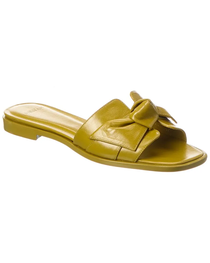 Alexandre Birman Maxi Clarita Square Leather Sandal Green