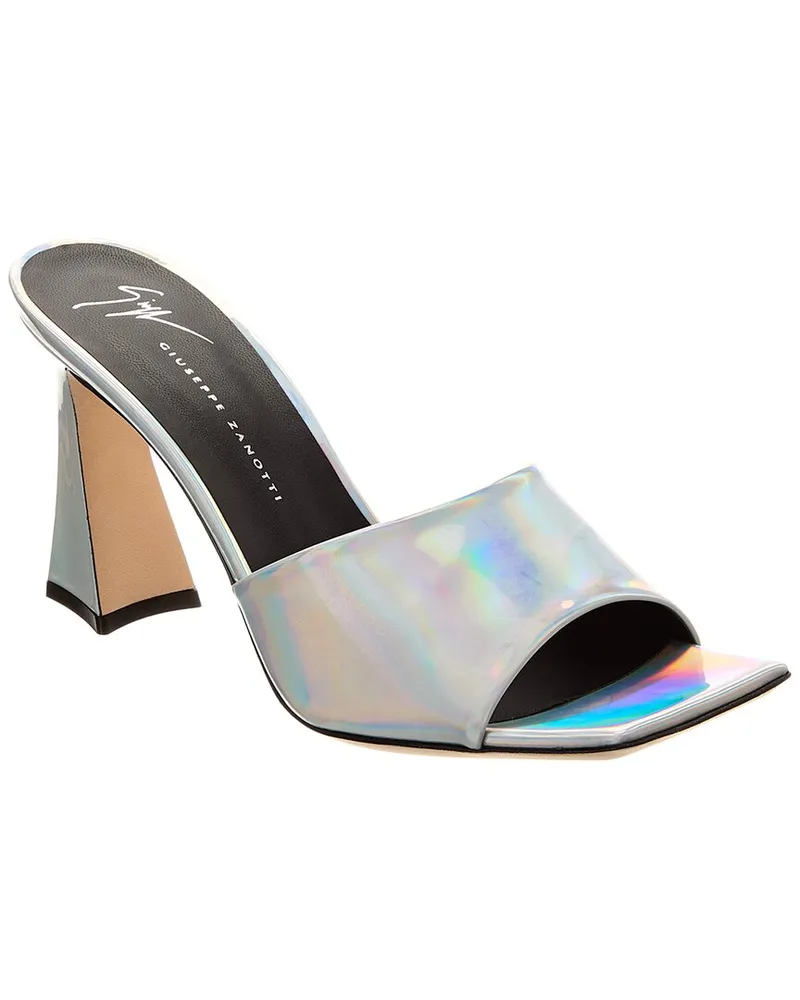 Giuseppe Zanotti Solhene 85 Leather Sandal Silver