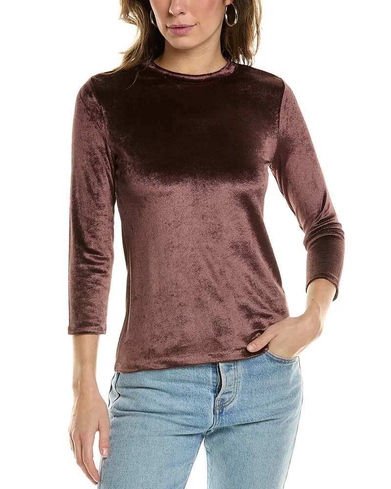 Vince Velour Top Purple