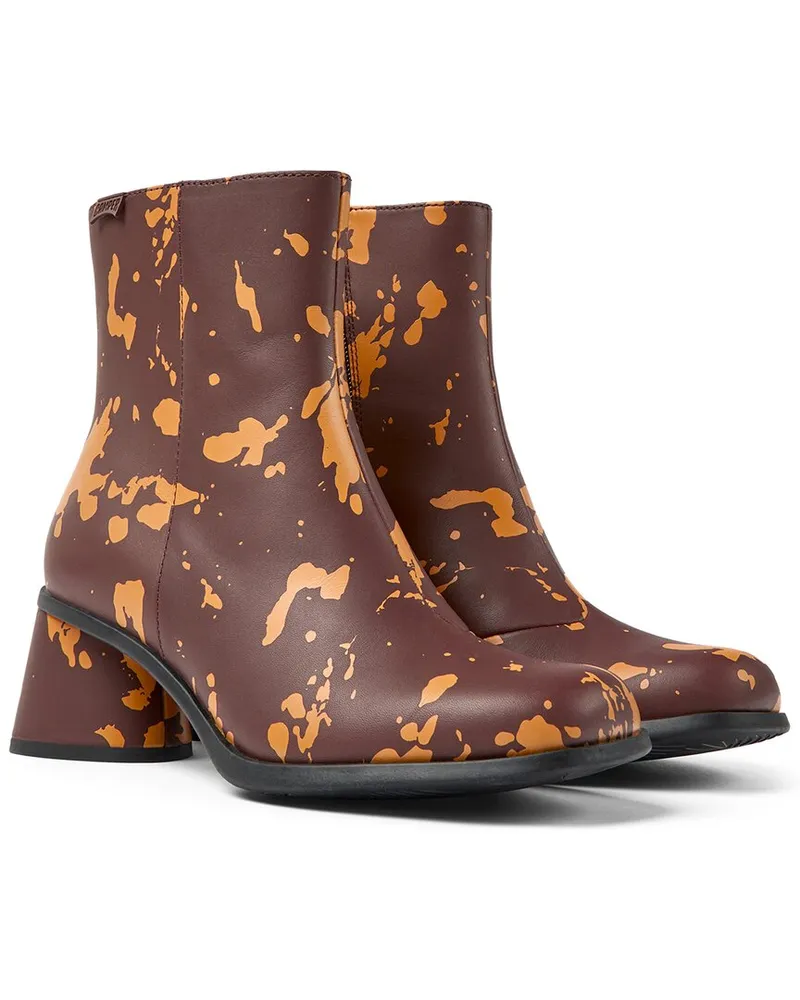 Camper Kiara Leather Zip Bootie Nocolor
