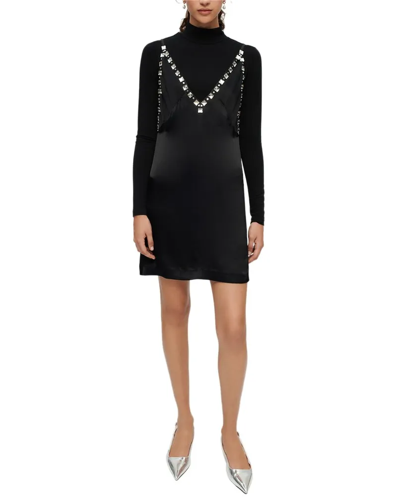 Maje Radeau Mini Dress Black