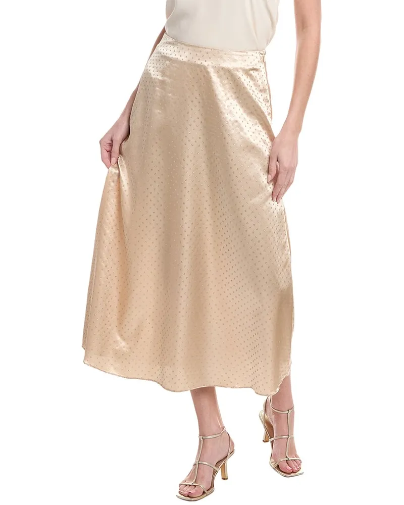 Vince Camuto Glitter Dot Maxi Skirt Beige