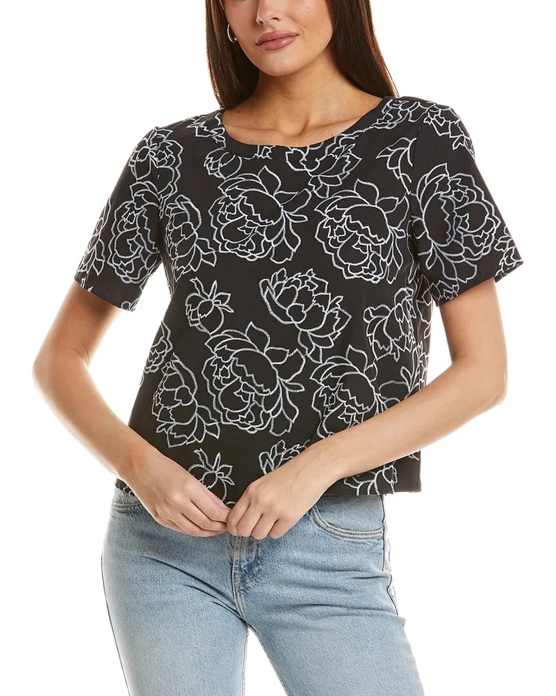 Vince Camuto Cropped Blouse Nocolor